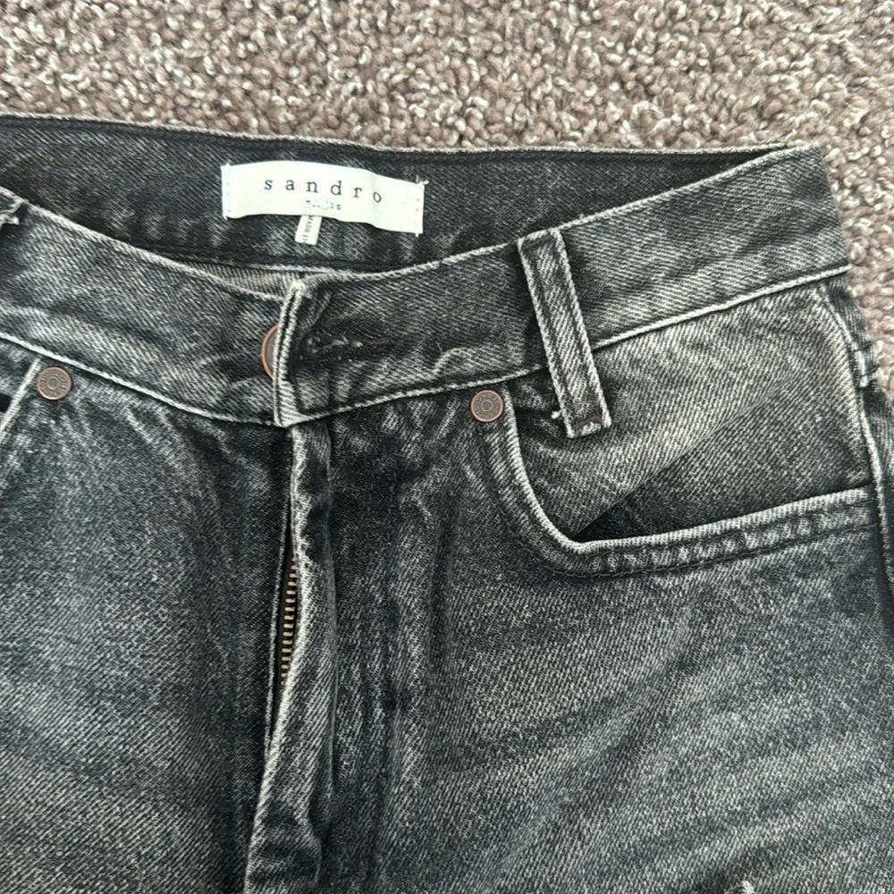 Sandro off black straight leg jeans - Picture 4 of 9